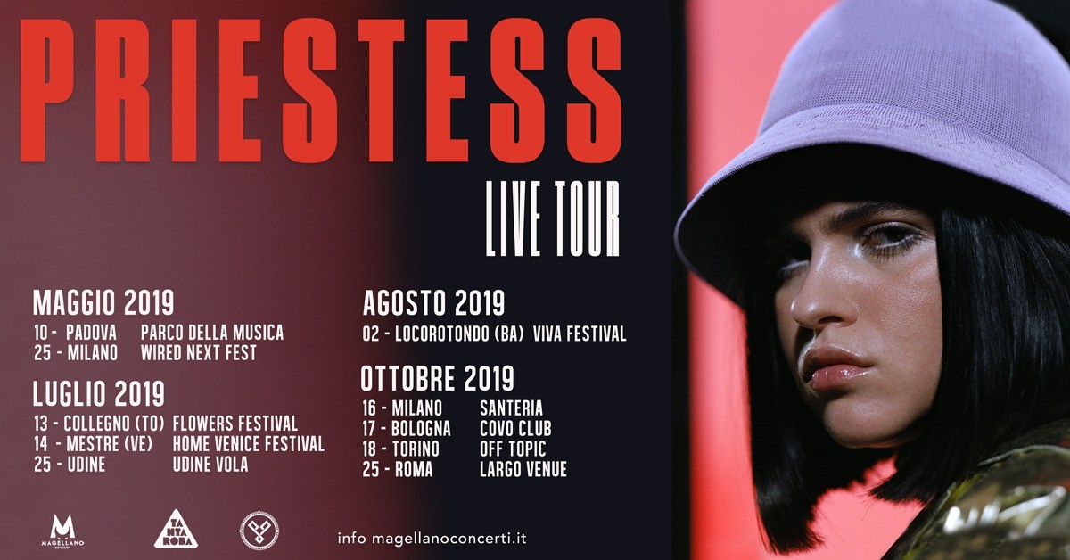 PRIESTESS Live Tour 2019 | Tour | Magellano Concerti