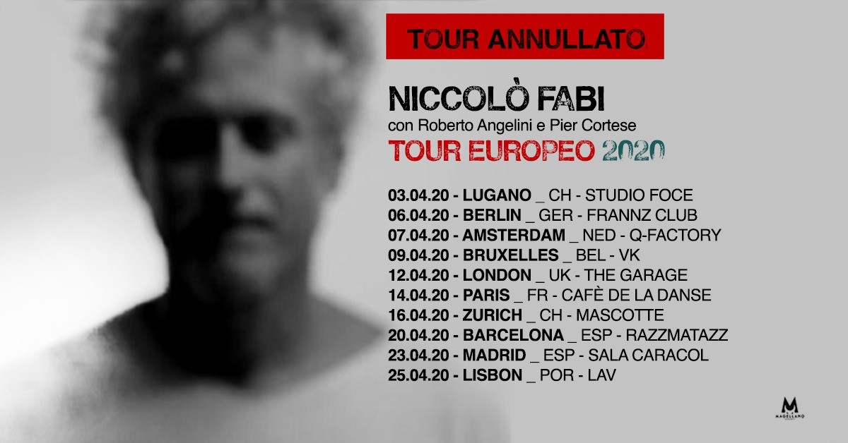 image NICCOLO' FABI - ANNULLATO Tour Europeo 2020